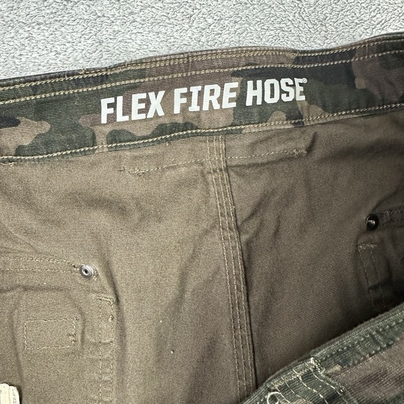 Duluth Trading Pants Mens 40x28 Camo Flex Fire Hose Cargo Gorpcore Workwear READ - Picture 5 of 11